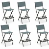 Tangkula Outdoor Barstools Set of 6, Counter Height Folding Bar Chairs with Back and Footrest