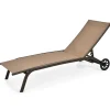 Tangkula Outdoor Chaise Lounge Chair, Patio Lounge Recliner with 6-Position Adjustable Backres