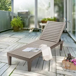Tangkula Outdoor Chaise Lounge Chair