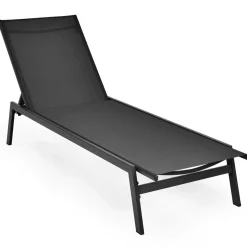 Tangkula Outdoor Chaise Lounge Chair, 6-Position Adjustable Reclining Chair with Breathable Fabric and Heavy Duty Steel Frame