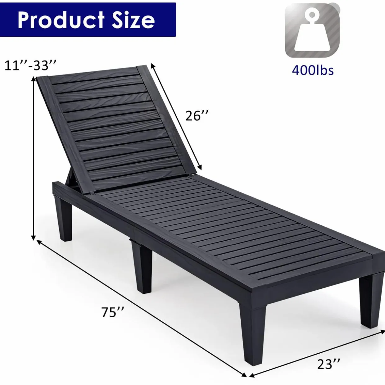 Tangkula Outdoor Chaise Lounge Chair