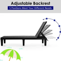 Tangkula Outdoor Chaise Lounge Chair