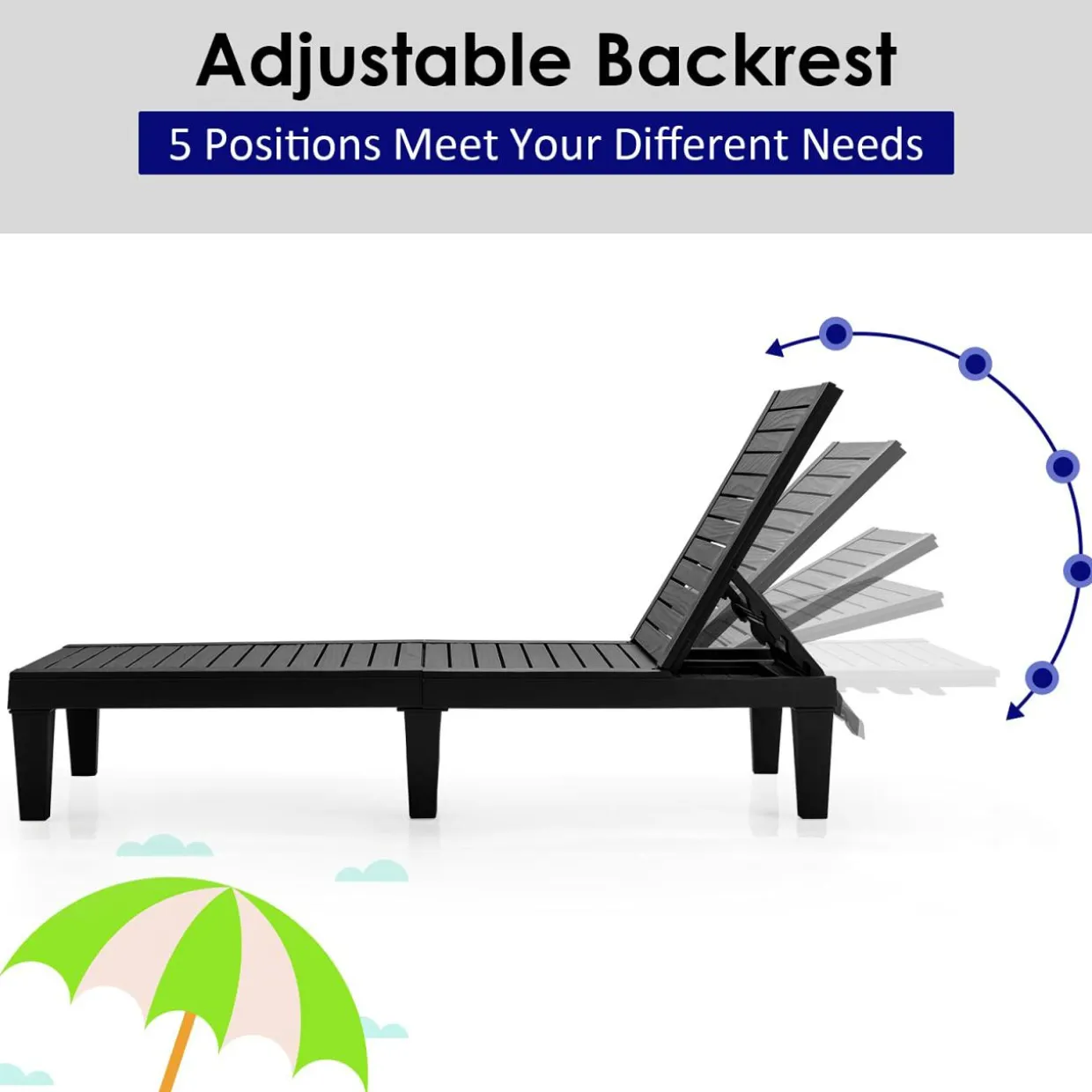 Tangkula Outdoor Chaise Lounge Chair