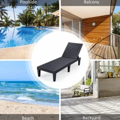 Tangkula Outdoor Chaise Lounge Chair