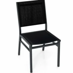 Tangkula Outdoor Dining Chair, Patio Armless Chair with Breathable Seat & Backrest