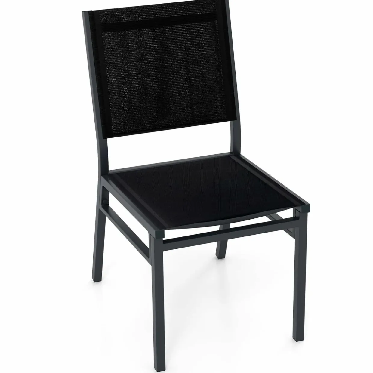 Tangkula Outdoor Dining Chair, Patio Armless Chair with Breathable Seat & Backrest