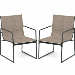 Tangkula Outdoor Dining Chairs Set of 2/4