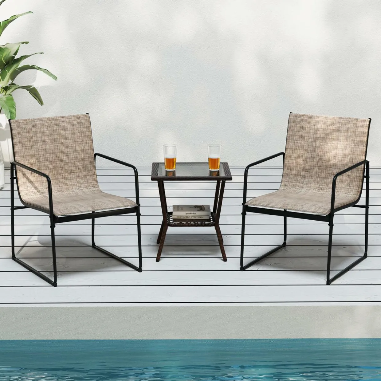 Tangkula Outdoor Dining Chairs Set of 2/4