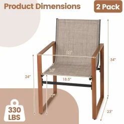 Tangkula Outdoor Dining Chairs Set of 2/4