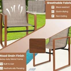 Tangkula Outdoor Dining Chairs Set of 2/4