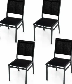Tangkula Outdoor Dining Chair, Patio Armless Chair with Breathable Seat & Backrest