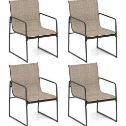 Tangkula Outdoor Dining Chairs Set of 2/4