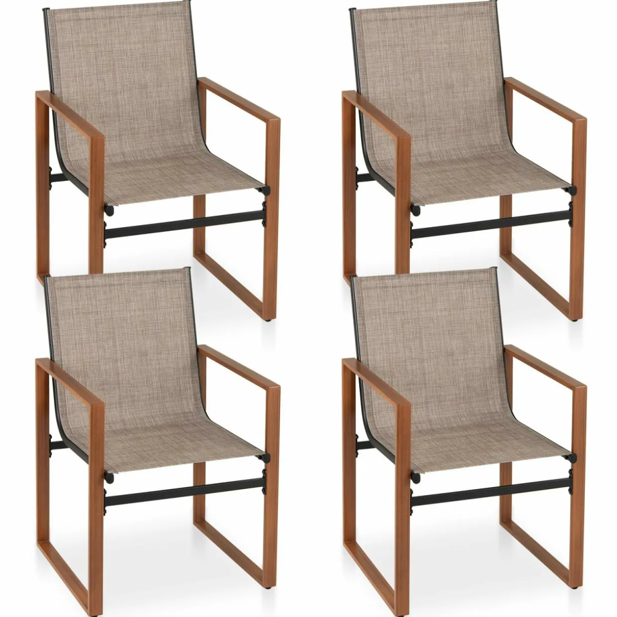 Tangkula Outdoor Dining Chairs Set of 2/4