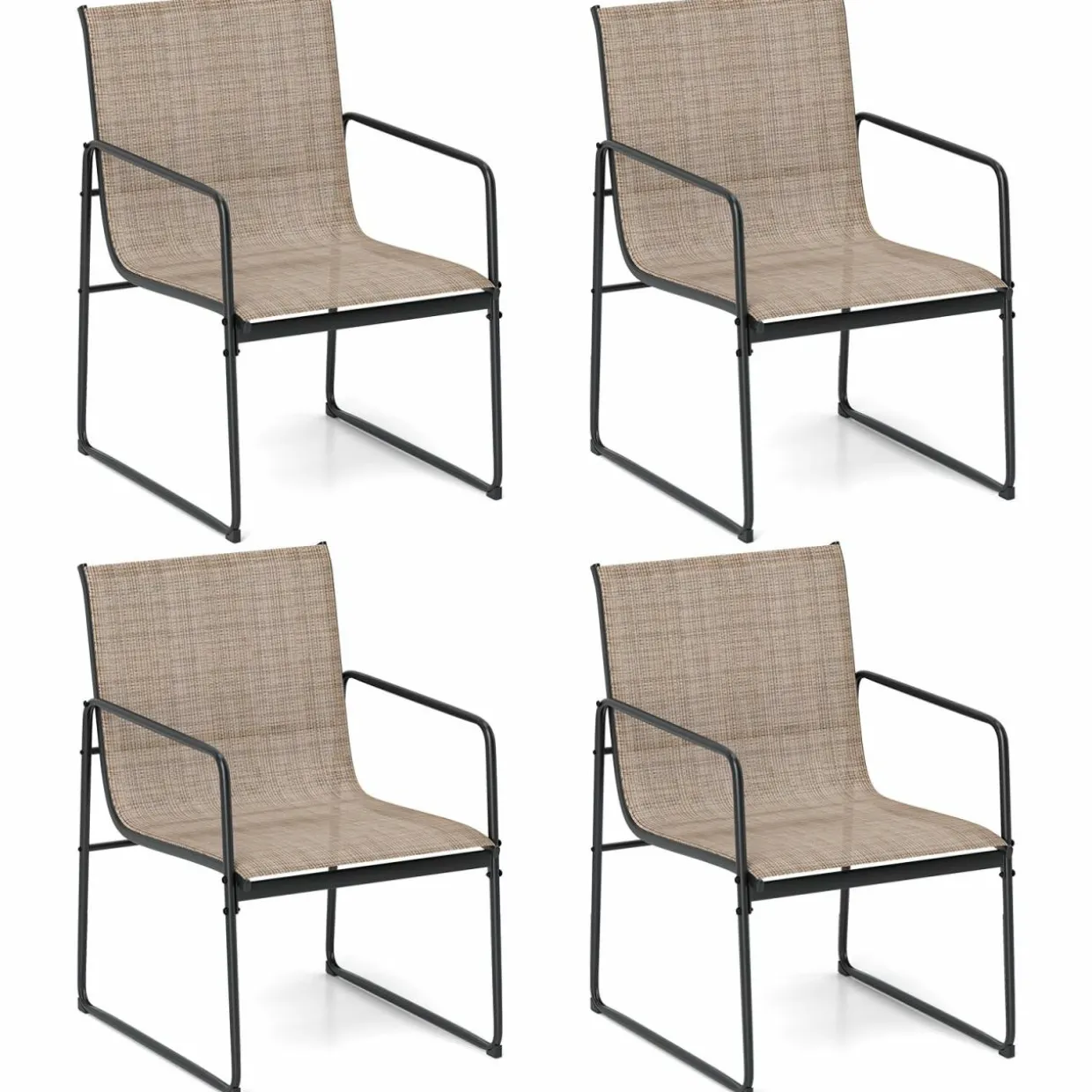 Tangkula Outdoor Dining Chairs Set of 2/4