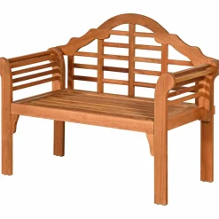Tangkula Outdoor Eucalyptus Wood Folding Bench for Garden, Patio, Porch, Poolside, Balcony, Teak (Natural)