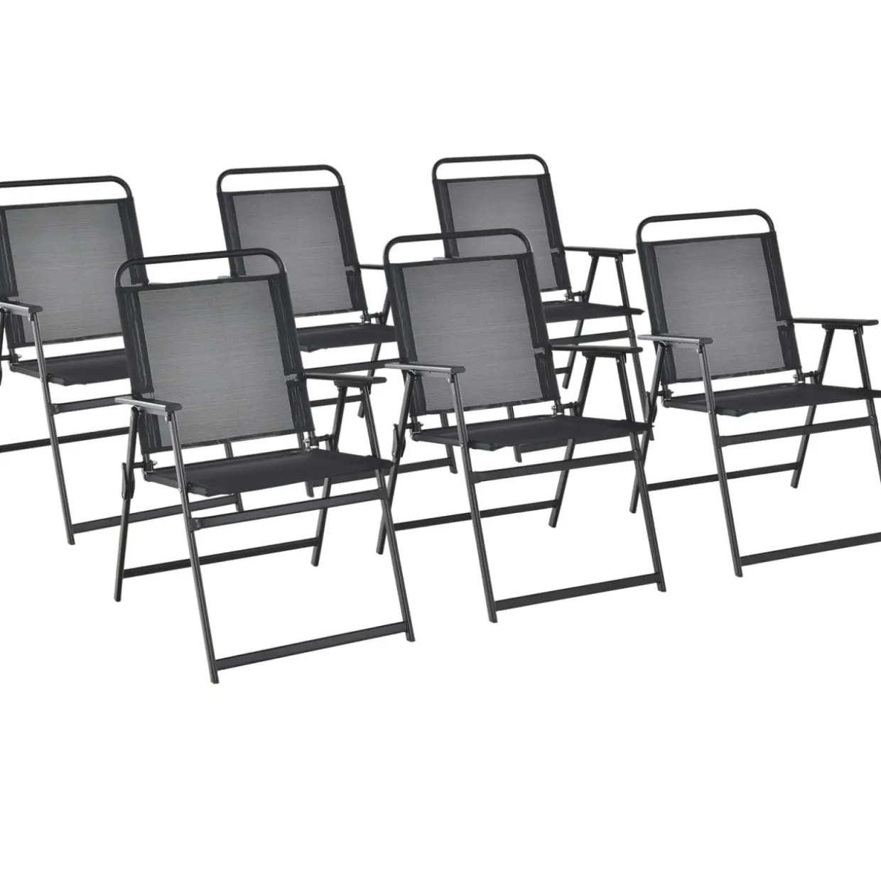 Tangkula Outdoor Folding Chairs Set of 2, Patio Dining Chairs with Breathable Seat & Cozy Armrests