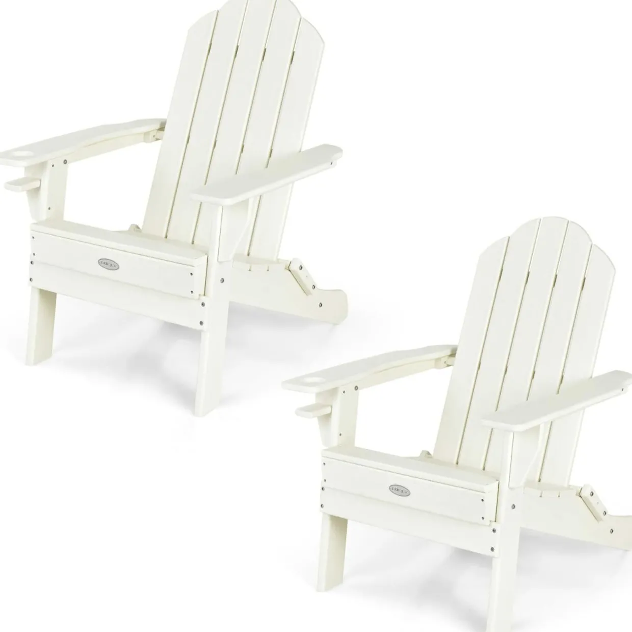 Tangkula Outdoor Folding Adirondack Chair, Weather Resistant Lounger Chair for Patio Garden Fire Pit Backyard