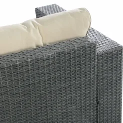 Tangkula Outdoor Furniture 4 Piece, Sectional Sofa with Coffee Table