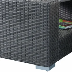 Tangkula Outdoor Furniture 4 Piece, Sectional Sofa with Coffee Table