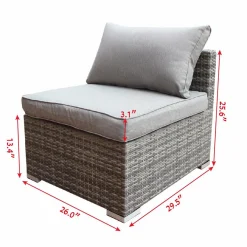 Tangkula Outdoor Patio Wicker Infinitely Combination Sofa Set