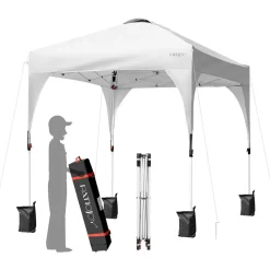 Tangkula Outdoor Pop-up Canopy Tent, Height Adjustable Commercial Instant Canopy