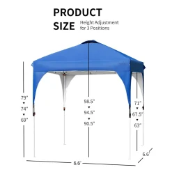 Tangkula Outdoor Pop-up Canopy Tent, Height Adjustable Commercial Instant Canopy