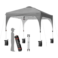 Tangkula Outdoor Pop-up Canopy Tent, Height Adjustable Commercial Instant Canopy