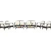 Tangkula Outdoor Rattan Furniture Set, Patiojoy Outdoor Wicker Sofa Set
