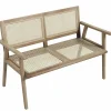 Tangkula Outdoor Teak Wood Garden Bench, 2-Person Patio Bench