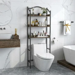 Tangkula Over The Toilet Storage Rack, 3-Tier Above Toilet Bathroom Shelf