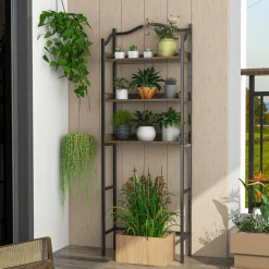 Tangkula Over The Toilet Storage Rack, 3-Tier Above Toilet Bathroom Shelf