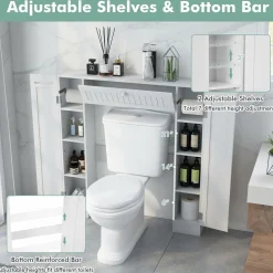 Tangkula Over The Toilet Storage Cabinet, Bathroom Space Saver