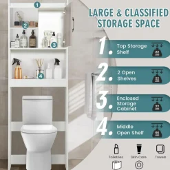 Tangkula Over The Toilet Storage Cabinet