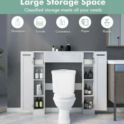 Tangkula Over The Toilet Storage Cabinet, Bathroom Space Saver