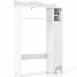 Tangkula Over The Toilet Storage Cabinet, Bathroom Space Saver w/Adjustable Shelves & Paper Holder