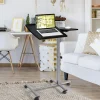 Tangkula Overbed Laptop Desk, Mobile Laptop Stand with Tilting Tabletop