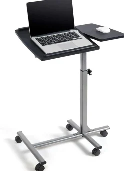 Tangkula Overbed Laptop Desk, Mobile Laptop Stand with Tilting Tabletop