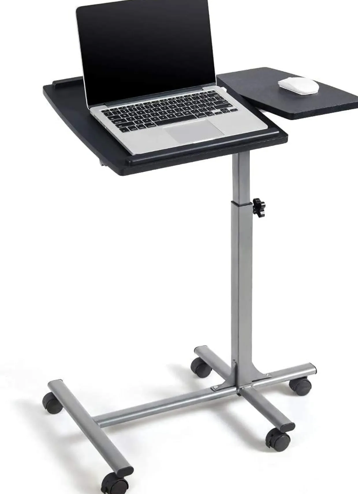 Tangkula Overbed Laptop Desk, Mobile Laptop Stand with Tilting Tabletop
