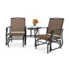 Tangkula Patio 2 Person Swing Glider Chair, Outdoor Double Rocking Chair