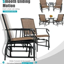 Tangkula Patio 2 Person Swing Glider Chair, Outdoor Double Rocking Chair