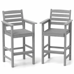 Tangkula Patio Adirondack Bar Chairs Set of 2/4