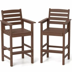 Tangkula Patio Adirondack Bar Chairs Set of 2/4