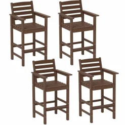 Tangkula Patio Adirondack Bar Chairs Set of 2/4
