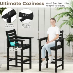 Tangkula Patio Adirondack Bar Chairs Set of 2/4