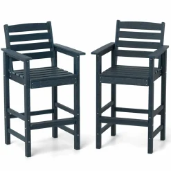 Tangkula Patio Adirondack Bar Chairs Set of 2/4