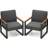 Tangkula Patio Aluminum Sofa Set of 2