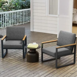 Tangkula Patio Aluminum Sofa Set of 2
