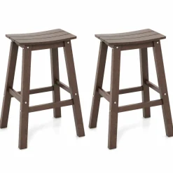 Tangkula Patio Bar Stools Set of 2/4