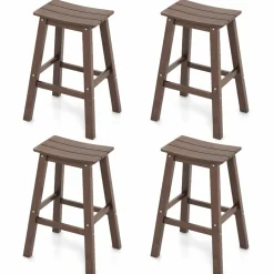 Tangkula Patio Bar Stools Set of 2/4