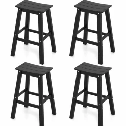 Tangkula Patio Bar Stools Set of 2/4